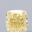 1.65 Ct. Fancy Intense Yellow Cushion Lab Grown Diamond