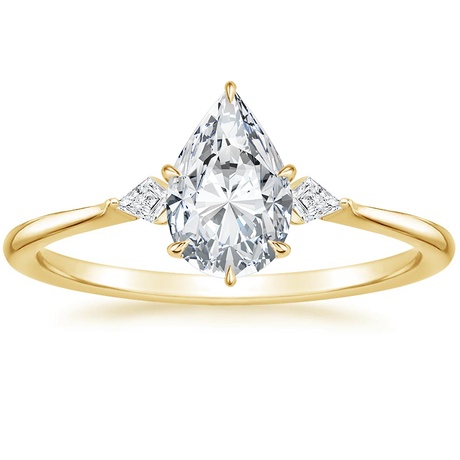 18K Yellow Gold Cometa Diamond Bridal Set
