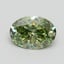 1.50 Ct. Fancy Vivid Green Oval Lab Grown Diamond