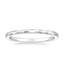 18K White Gold Matte Hammered Petite Comfort Fit Wedding Ring, smalltop view