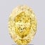 2.69 Ct. Fancy Vivid Yellow Oval Lab Grown Diamond