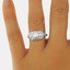 The Maren Ring, smalltop view on a hand