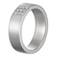 Flat Matte Band with Pave Diamond Square, smallside view