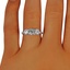 The Gracie Ring, smalltop view on a hand