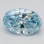 3.14 Ct. Fancy Vivid  Blue Oval Lab Grown Diamond
