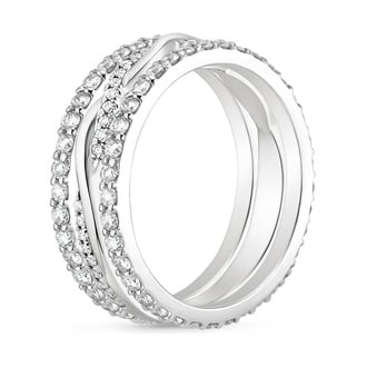 Twisted Vine Diamond Ring Stack