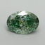 1.14 Ct. Fancy Vivid Green Oval Lab Grown Diamond