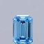 0.35 Ct. Fancy Vivid  Blue Emerald Lab Grown Diamond