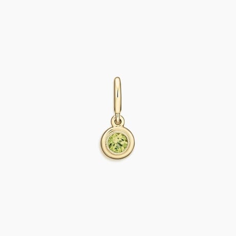Peridot Milgrain Bezel Charm
