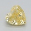1.13 Ct. Fancy Vivid  Yellow Heart Lab Grown Diamond