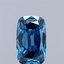 1.42 Ct. Fancy Vivid Blue Cushion Lab Grown Diamond