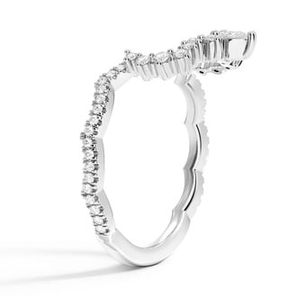 Custom Lily Curved Lab Diamond Ring