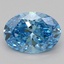 1.03 Ct. Fancy Vivid Blue Oval Lab Grown Diamond