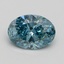1.46 Ct. Fancy Vivid Greenish Blue Oval Lab Grown Diamond