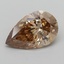 4.09 Ct. Fancy  Brown Pear Lab Grown Diamond