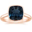 14K Rose Gold Luna 2mm Bezel Ring, smalltop view