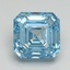 4.00 Ct. Fancy Vivid Blue Asscher Lab Grown Diamond