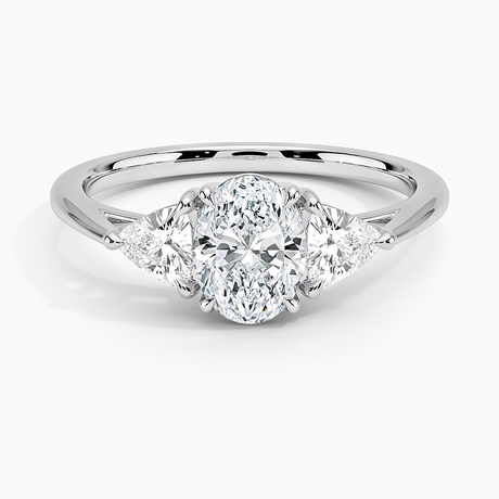 Luxe Trillion Three Stone Diamond Ring - Brilliant Earth