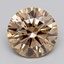 1.53 Ct. Light  Brown Round Lab Grown Diamond