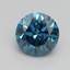0.95 Ct. Fancy Vivid Blue Round Lab Grown Diamond