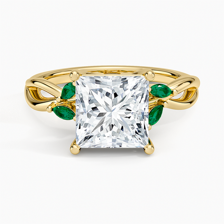 Engagement Ring With Emeralds