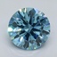 3.13 Ct. Fancy Vivid Blue Round Lab Grown Diamond