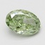 1.53 Ct. Fancy Vivid Green Oval Lab Grown Diamond