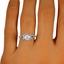 The Aurica Ring, smallzoomed in top view on a hand