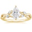 18K Yellow Gold Willow Diamond Ring (1/8 ct. tw.), smalltop view