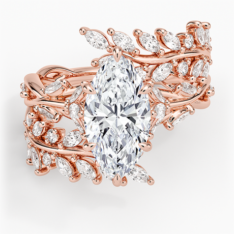 14K Rose Gold Secret Garden Wrap Diamond Ring