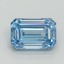 1.53 Ct. Fancy Vivid Blue Emerald Lab Grown Diamond
