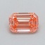 0.26 Ct. Fancy Vivid  Pink Emerald Lab Grown Diamond