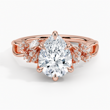 Flower Cluster Diamond Engagement Ring