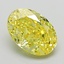 1.64 Ct. Fancy Intense Yellow Oval Lab Grown Diamond