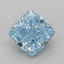 1.13 Ct. Fancy Vivid Blue Cushion Lab Grown Diamond