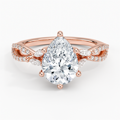 14K Rose Gold Luxe Willow Diamond Ring (1/4 ct. tw.)