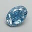11.07 Ct. Fancy Vivid Blue Oval Lab Grown Diamond
