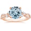 14K Rose Gold Luxe Willow Diamond Ring (1/4 ct. tw.), smalltop view