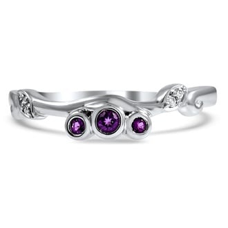 Custom Amethyst Contoured Wedding Ring