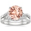 18KW Morganite Chamise Diamond Bridal Set, smalltop view