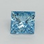 3.09 Ct. Fancy Vivid Blue Princess Lab Grown Diamond