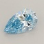 0.79 Ct. Fancy Vivid Blue Pear Lab Grown Diamond