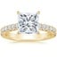18K Yellow Gold Sienna Half Coverage Diamond Ring, smalltop view