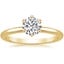 18K Yellow Gold Esme 1.8mm Ring, smalltop view