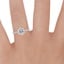 Platinum Viviana Three-Quarter Coverage Six-Prong Diamond Ring (1/3 ct. tw.), smallzoomed in top view on a hand