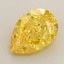 1.27 Ct. Fancy Vivid Yellow Pear Lab Grown Diamond