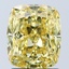 2.03 Ct. Fancy Vivid Yellow Cushion Lab Grown Diamond