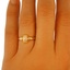 The Elisha Ring, smalltop view on a hand