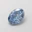 1.13 Ct. Fancy Vivid  Blue Oval Lab Grown Diamond