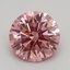 0.59 Ct. Fancy Vivid Pink Round Lab Grown Diamond